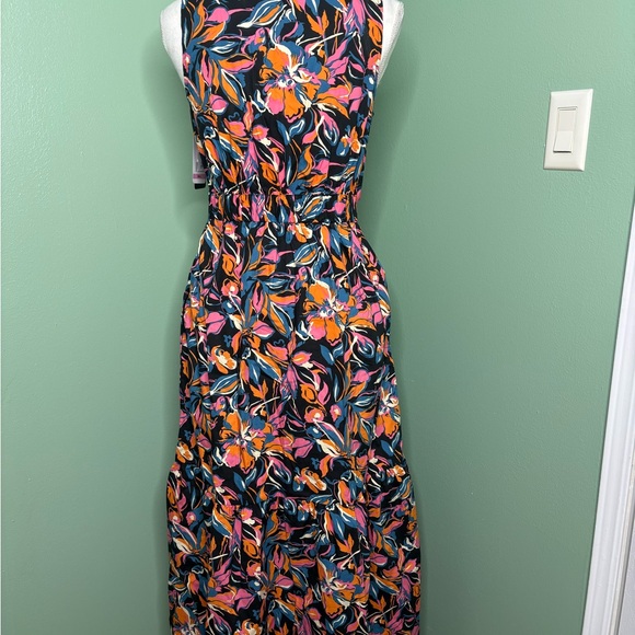 French Connection Black and Pink Floral Maxi Dress - Picture 2 of 15